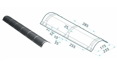 Coamă rotundă 2m 310